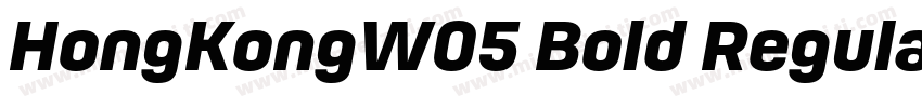 HongKongW05 Bold Regular字体转换